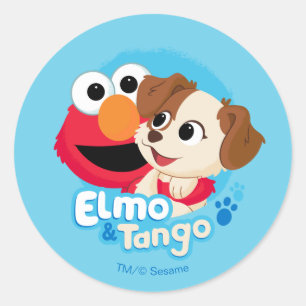 Sesame Street   Elmo & Tango Badge Classic Round Sticker