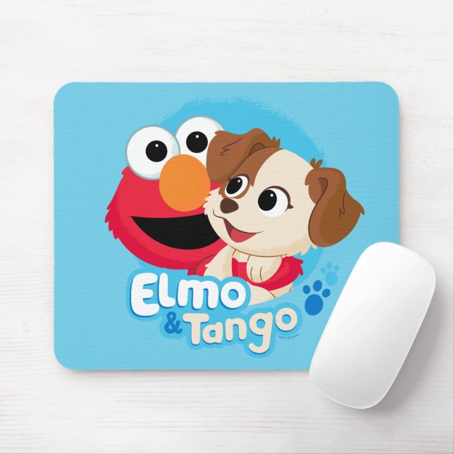 Sesame Street | Elmo & Tango Badge Mouse Pad (With Mouse)