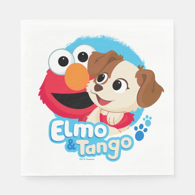 Sesame Street | Elmo & Tango Badge Napkins (Front)