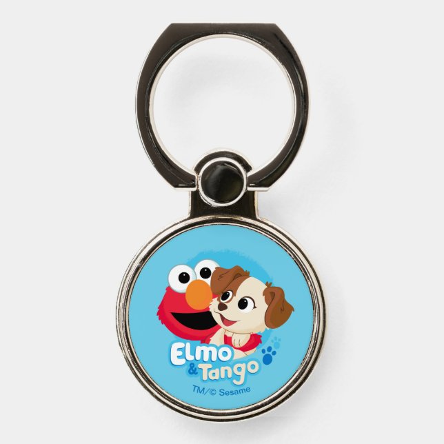 Sesame Street | Elmo & Tango Badge Phone Ring Stand (Front)