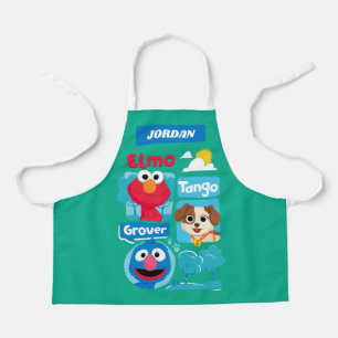 Sesame Street Elmo, Tango, & Grover Park Graphic Apron
