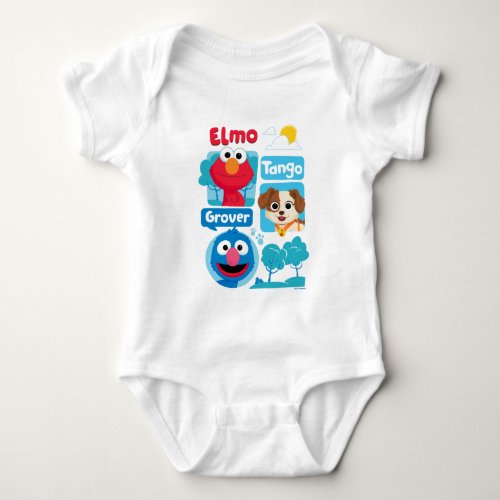 Sesame Street  Elmo Tango  Grover Park Graphic Baby Bodysuit