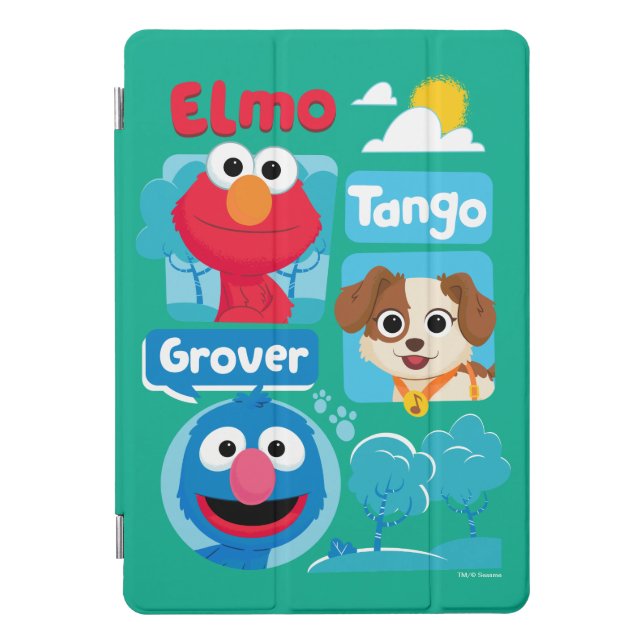 Sesame Street | Elmo, Tango, & Grover Park Graphic iPad Pro Cover (Front)