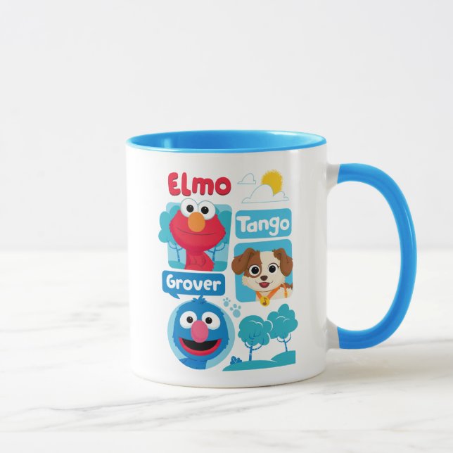 Sesame Street | Elmo, Tango, & Grover Park Graphic Mug (Right)