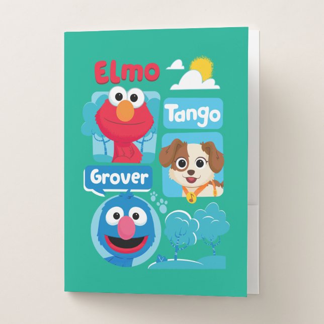 Sesame Street | Elmo, Tango, & Grover Park Graphic Pocket Folder (Front)