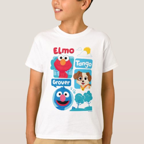 Sesame Street  Elmo Tango  Grover Park Graphic T_Shirt