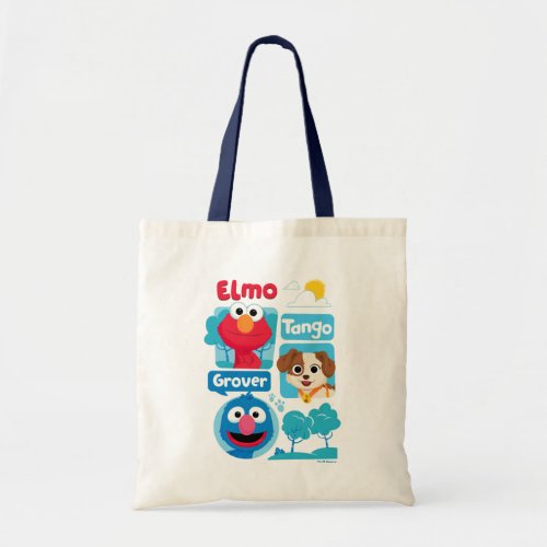 Sesame Street  Elmo Tango  Grover Park Graphic Tote Bag