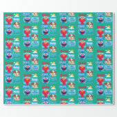 Sesame Street | Elmo, Tango, & Grover Park Graphic Wrapping Paper (Flat)