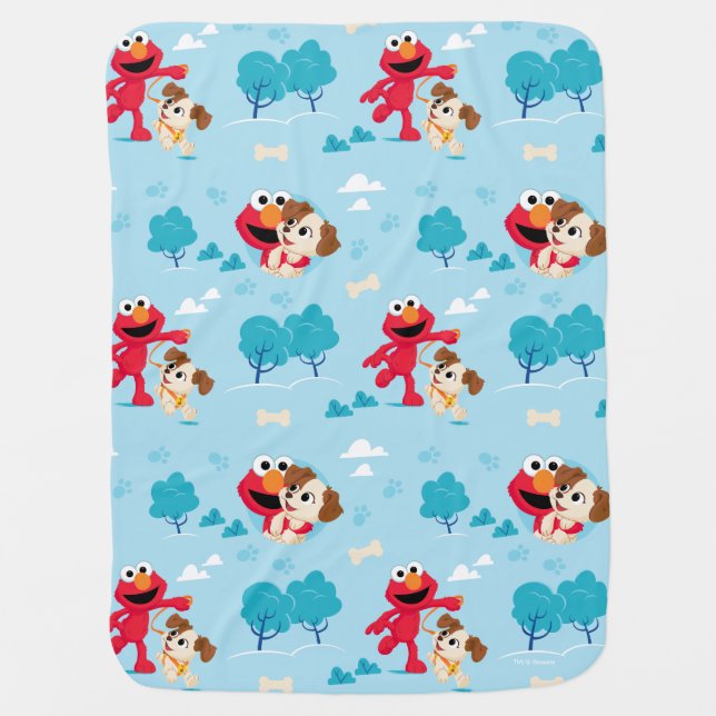 Sesame Street | Elmo & Tango Pattern Baby Blanket (Front)
