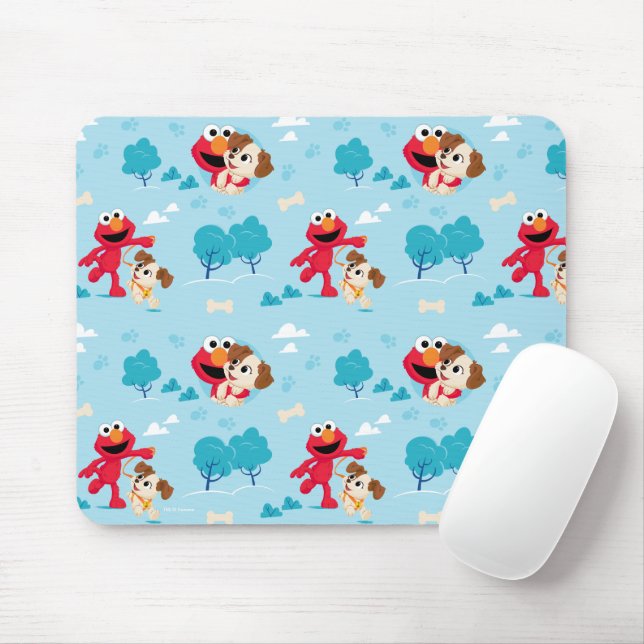 Sesame Street | Elmo & Tango Pattern Mouse Pad (With Mouse)