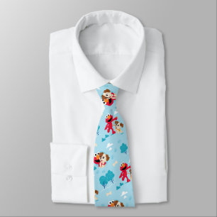 Sesame Street Elmo & Tango Pattern Neck Tie