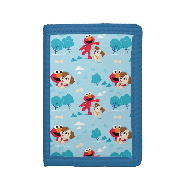 Sesame Street | Elmo & Tango Pattern Trifold Wallet (Front Vertical)
