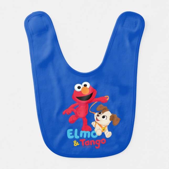 Sesame Street | Elmo & Tango Running Baby Bib (Front)