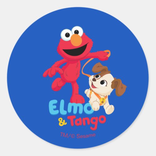 Sesame Street  Elmo  Tango Running Classic Round Sticker