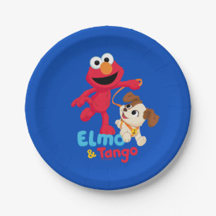 Sesame Street   Elmo & Tango Running Paper Plates
