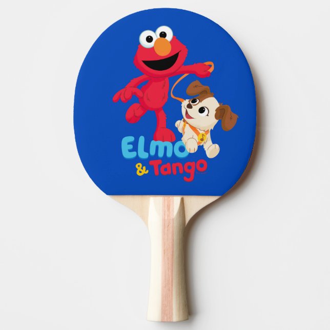 Sesame Street | Elmo & Tango Running Ping Pong Paddle (Front)