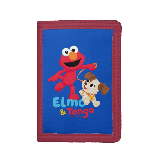 Sesame Street | Elmo & Tango Running Trifold Wallet (Front Vertical)