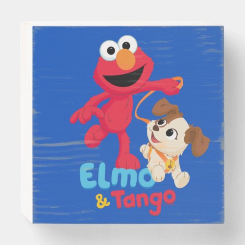 Sesame Street  Elmo  Tango Running Wooden Box Sign