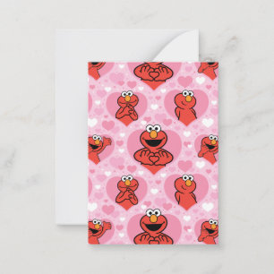 Sesame Street Elmo Valentine Pattern Note Card