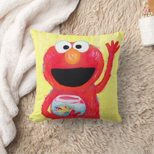 Sesame Street  Elmo with Goldfish Throw Pillow