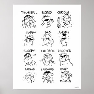 Sesame Street   Emotions & Feelings  Poster