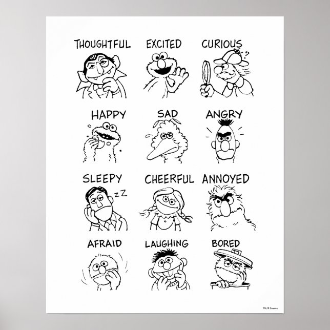 Sesame Street | Emotions & Feelings Poster (Front)