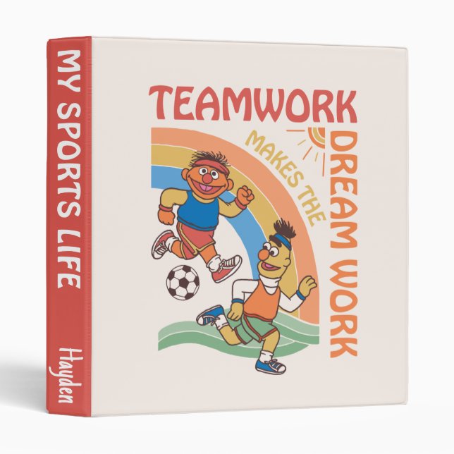 Sesame Street | Ernie & Bert Teamwork 3 Ring Binder (Front/Spine)