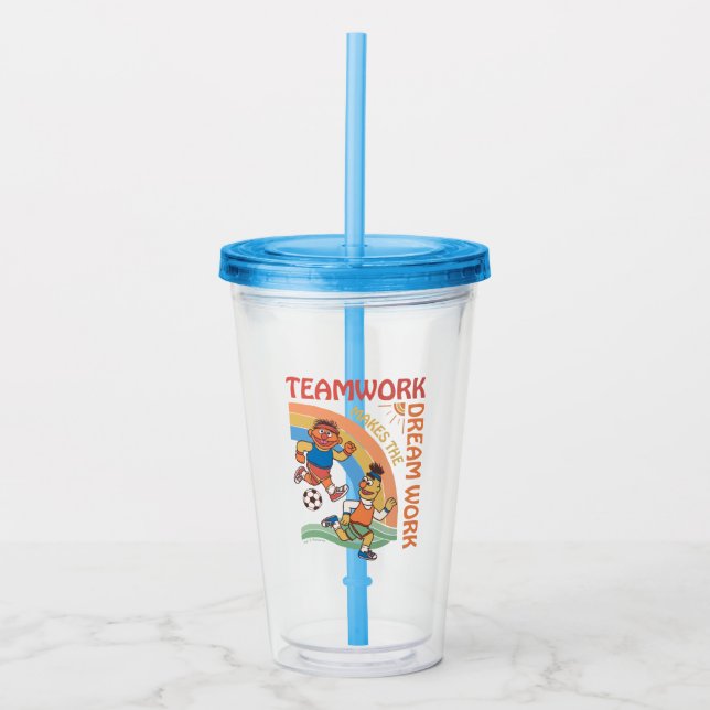 Sesame Street | Ernie & Bert Teamwork Acrylic Tumbler (Front)