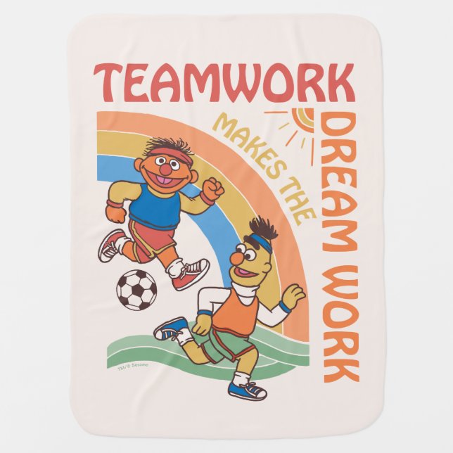 Sesame Street | Ernie & Bert Teamwork Baby Blanket (Front)