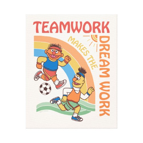 Sesame Street  Ernie  Bert Teamwork Canvas Print