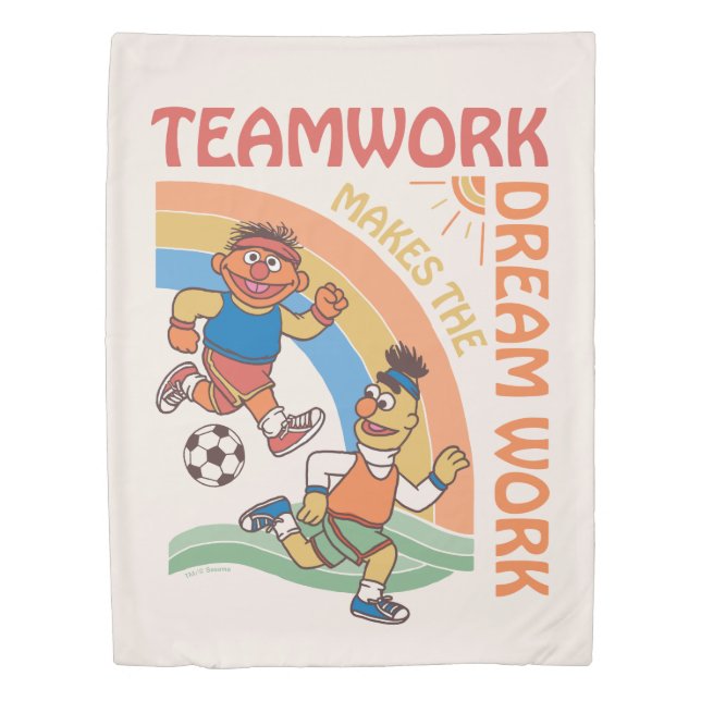 Sesame Street | Ernie & Bert Teamwork Duvet Cover (Front)