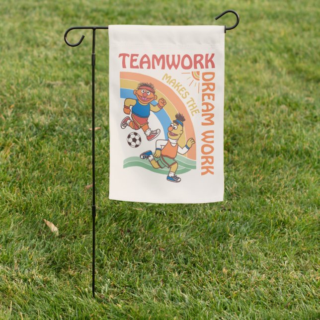 Sesame Street | Ernie & Bert Teamwork Garden Flag (In SItu)