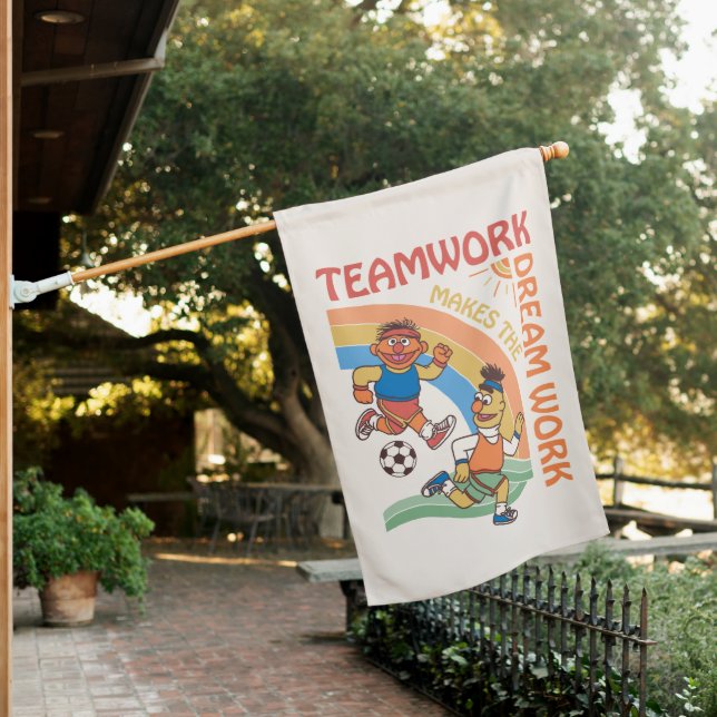 Sesame Street | Ernie & Bert Teamwork House Flag (In SItu)