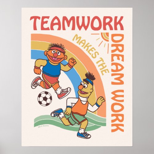 Sesame Street  Ernie  Bert Teamwork Poster