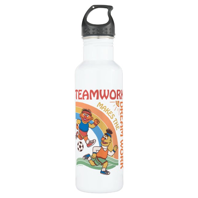 Sesame Street | Ernie & Bert Teamwork Stainless Steel Water Bottle (Front)