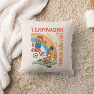 Sesame Street Ernie & Bert Teamwork Throw Pillow