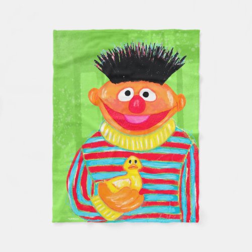Sesame Street  Ernie with Rubber Duckie Fleece Blanket