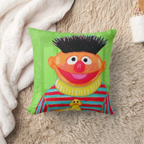 Sesame Street  Ernie with Rubber Duckie Throw Pillow