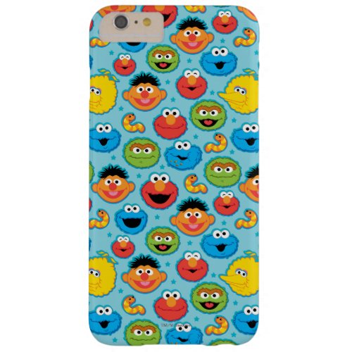 Sesame Street Faces Pattern on Blue Barely There iPhone 6 Plus Case