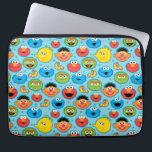 Sesame Street Faces Pattern on Blue Laptop Sleeve<br><div class="desc">Check out your favorite Sesame Street characters in this fun pattern!       This item is recommended for ages 13 . ©  2014 Sesame Workshop. www.sesamestreet.org</div>