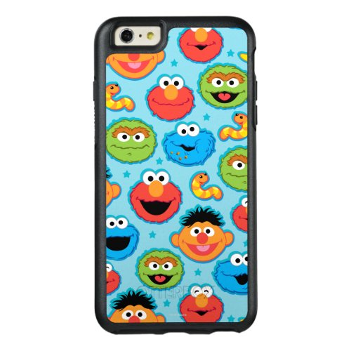 Sesame Street Faces Pattern on Blue OtterBox iPhone 66s Plus Case