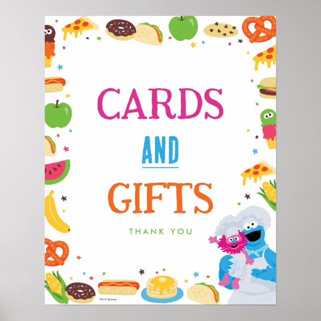 Sesame Street Foodie Truck Gifts & Cards Sign  (Front)