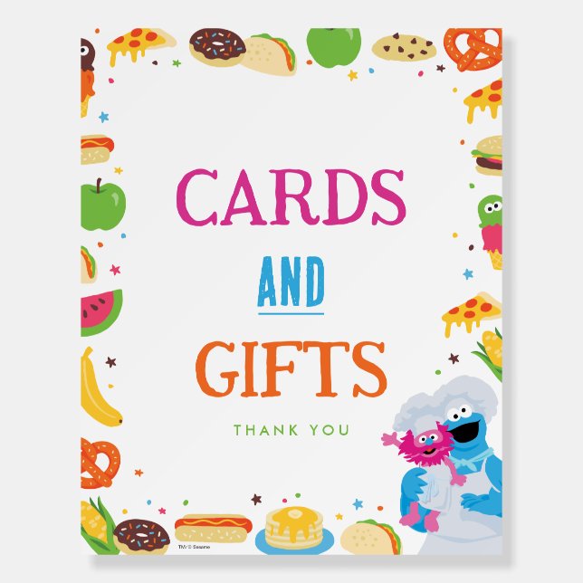 Sesame Street Foodie Truck Gifts & Cards Sign  (Front)