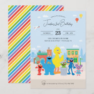 Sesame Street Friends Kids Birthday Invitation