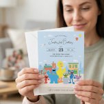 Sesame Street Friends Kids Birthday Invitation<br><div class="desc">Step right up and join the fun with our delightful Sesame Street birthday invitations! Featuring all your favorite characters—Elmo, Cookie Monster, Big Bird, Oscar the Grouch, Grover, and Abby Cadabby—these invitations are the perfect way to set the stage for an unforgettable celebration. Imagine the excitement on your child's face when...</div>