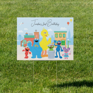 Sesame Street Friends Kids Birthday Sign