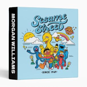 Sesame Street   Friends Since 1969   Add Your Name 3 Ring Binder