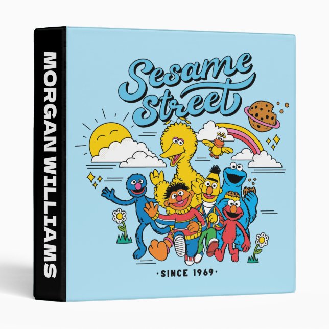 Sesame Street | Friends Since 1969 | Add Your Name 3 Ring Binder (Front/Spine)