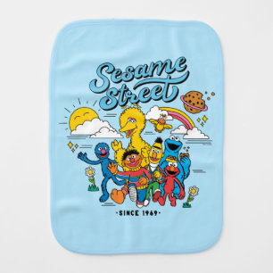 Sesame Street   Friends Since 1969 Baby Burp Cloth