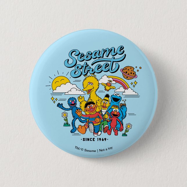 Sesame Street | Friends Since 1969 Button (Front)